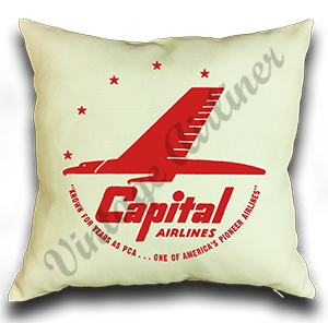 Capital Airlines Logo Linen Pillow Case Cover