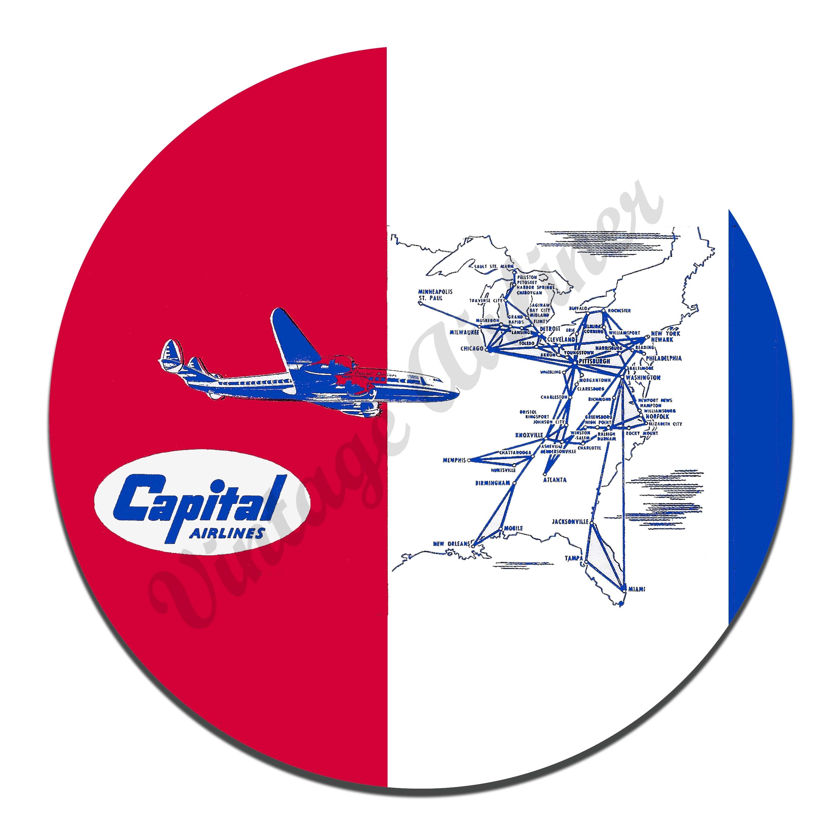 Capital Airlines Vintage Mousepad