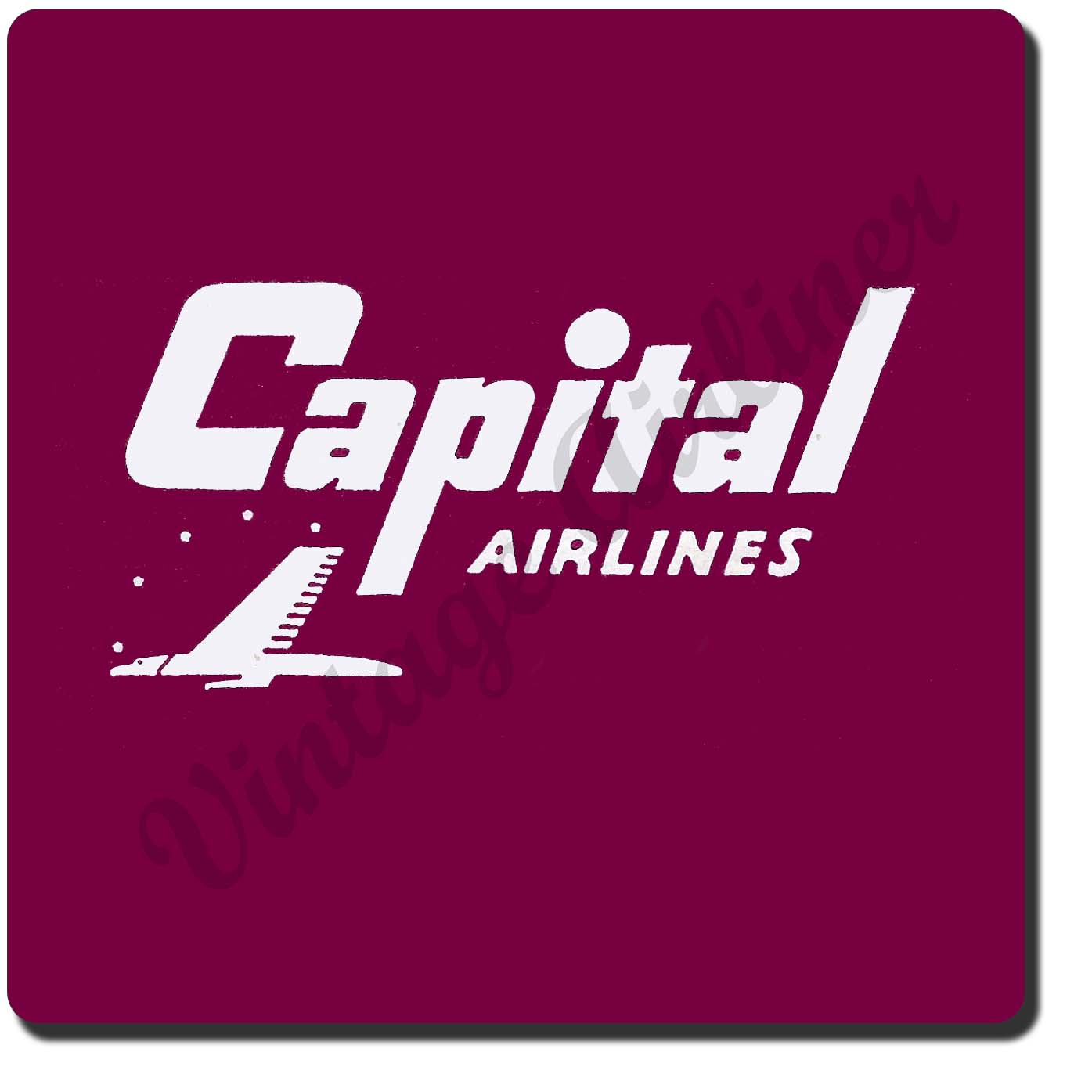 Capital Airlines Sandstone Coaster