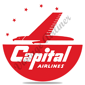 Capital Airlines Logo Round Sandstone Coaster