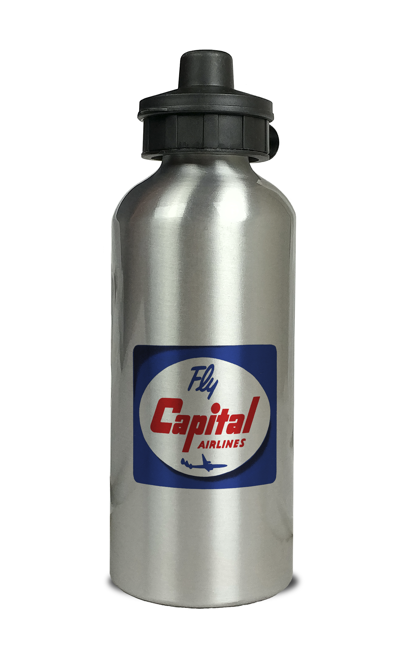 Capital Airlines 1950's Vintage Aluminum Water Bottle