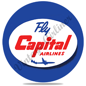 Capital Airlines 1950's Vintage Round Sandstone Coaster