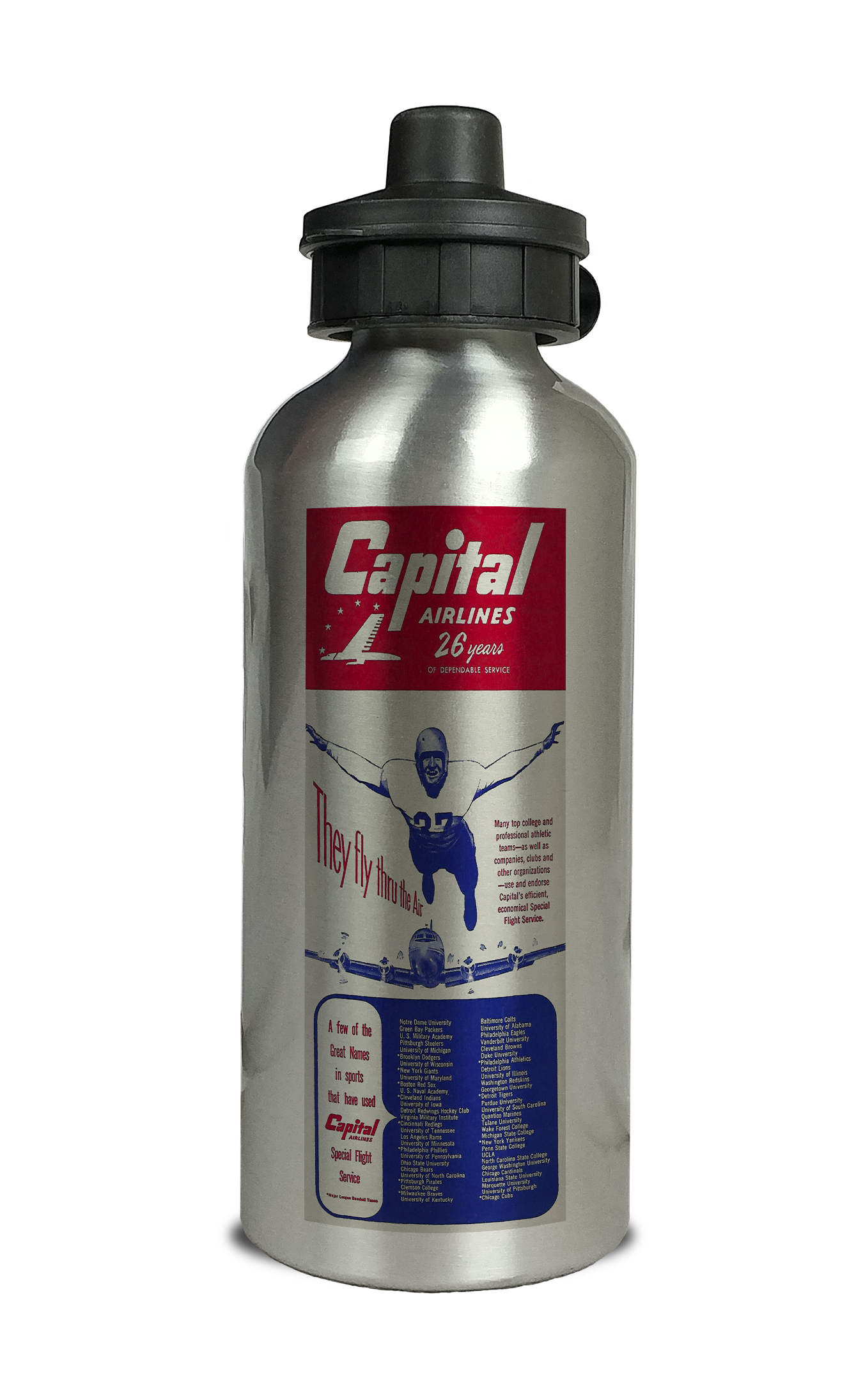 Capital Timetable Cover Aluminum Water Bottle