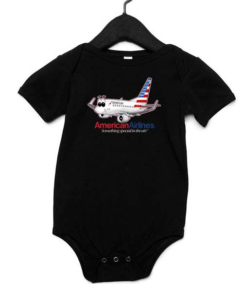 American Airlines Cartoon Plane Infant Onesie