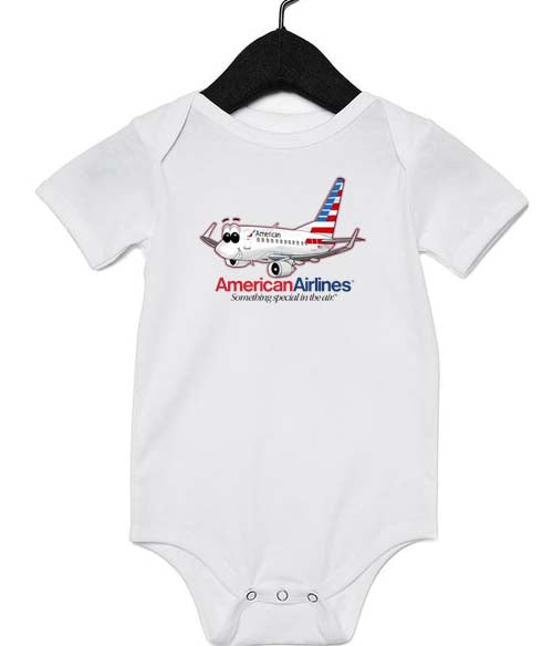 American Airlines Cartoon Plane Infant Onesie