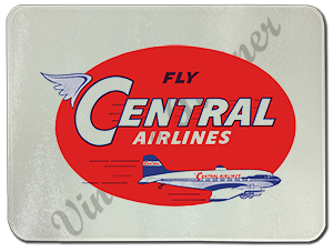 Central Airlines Logo Glass Cutting Board