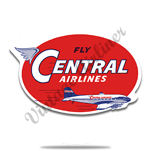 Central Airlines Round Sandstone Coaster