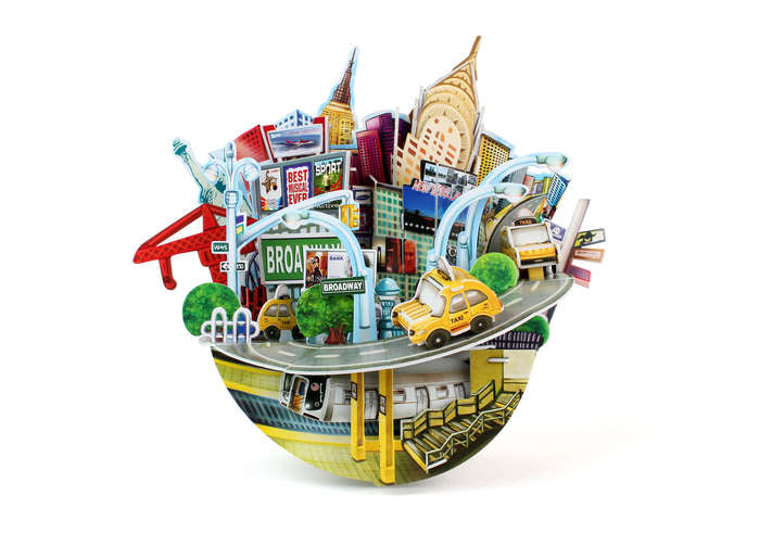 New York Cityscape 3D Puzzle Bank 55 Pieces