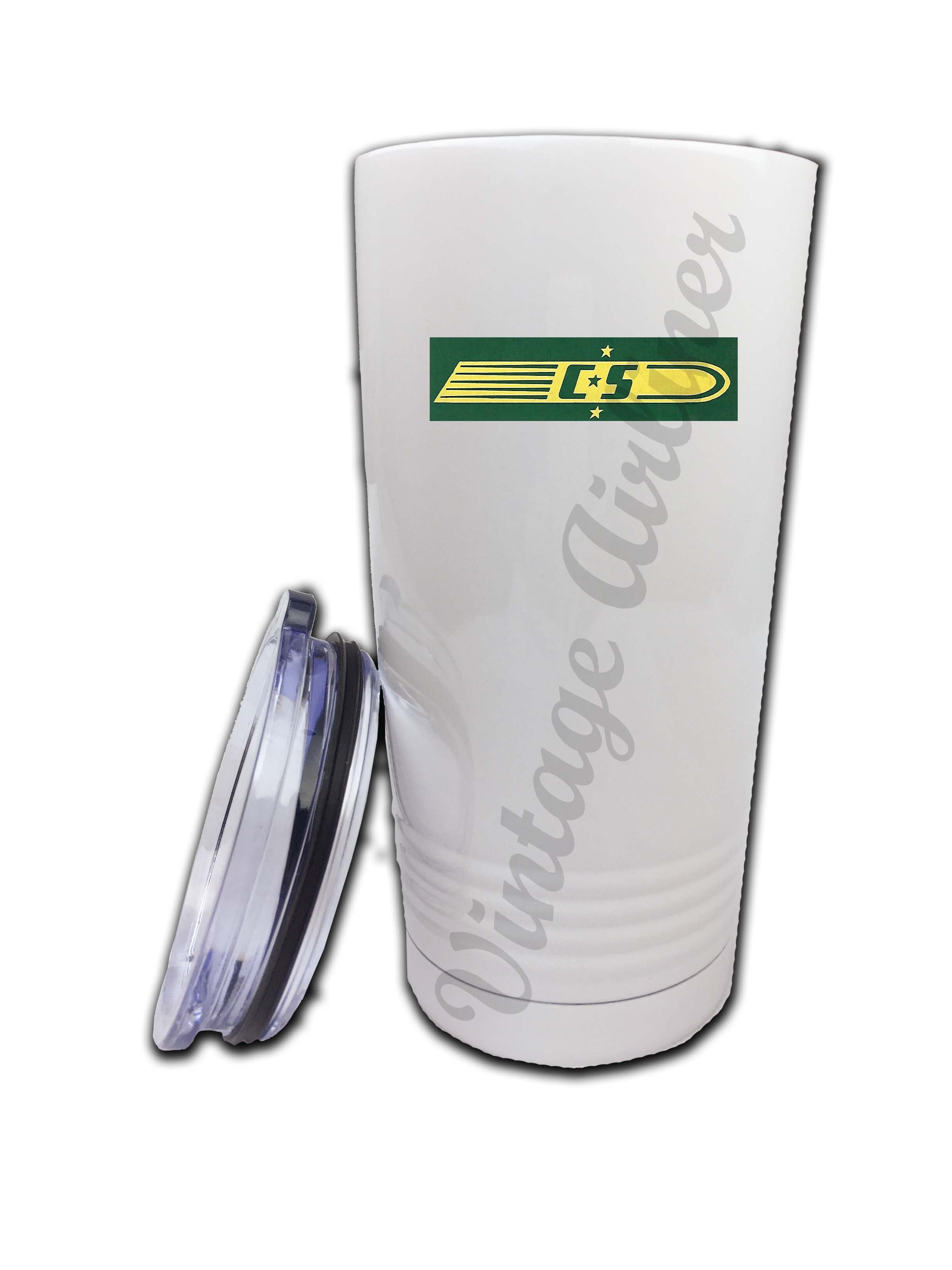 Chicago & Southern Airlines 1940's Bag Sticker Tumbler