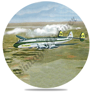 FS2004 C&S Lockheed l749 Constellation Green Round Sandstone Coaster