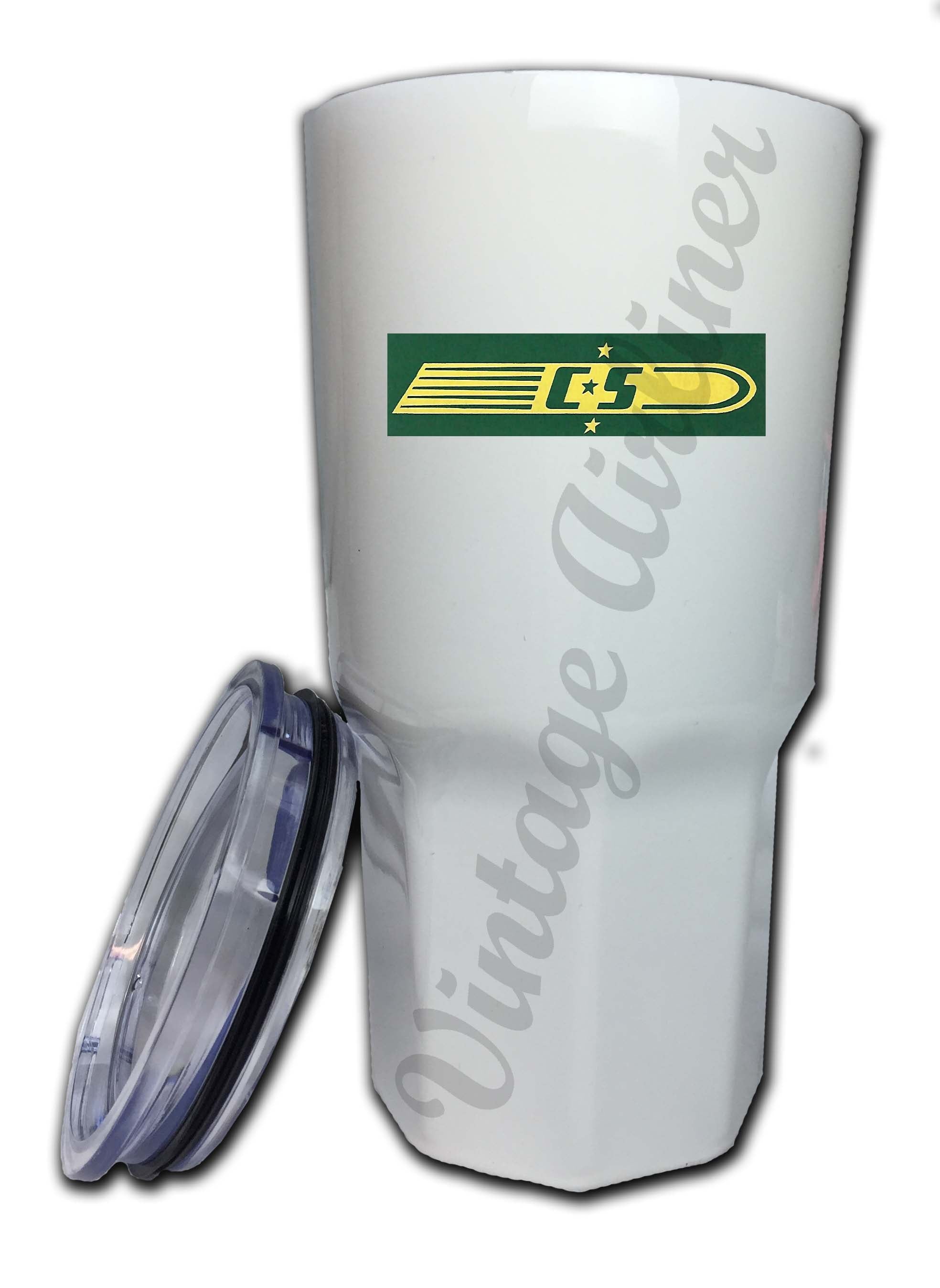Chicago & Southern Airlines 1940's Bag Sticker Tumbler