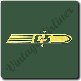Chicago & Southern Airlines 1940's Square Sandstone Coaster