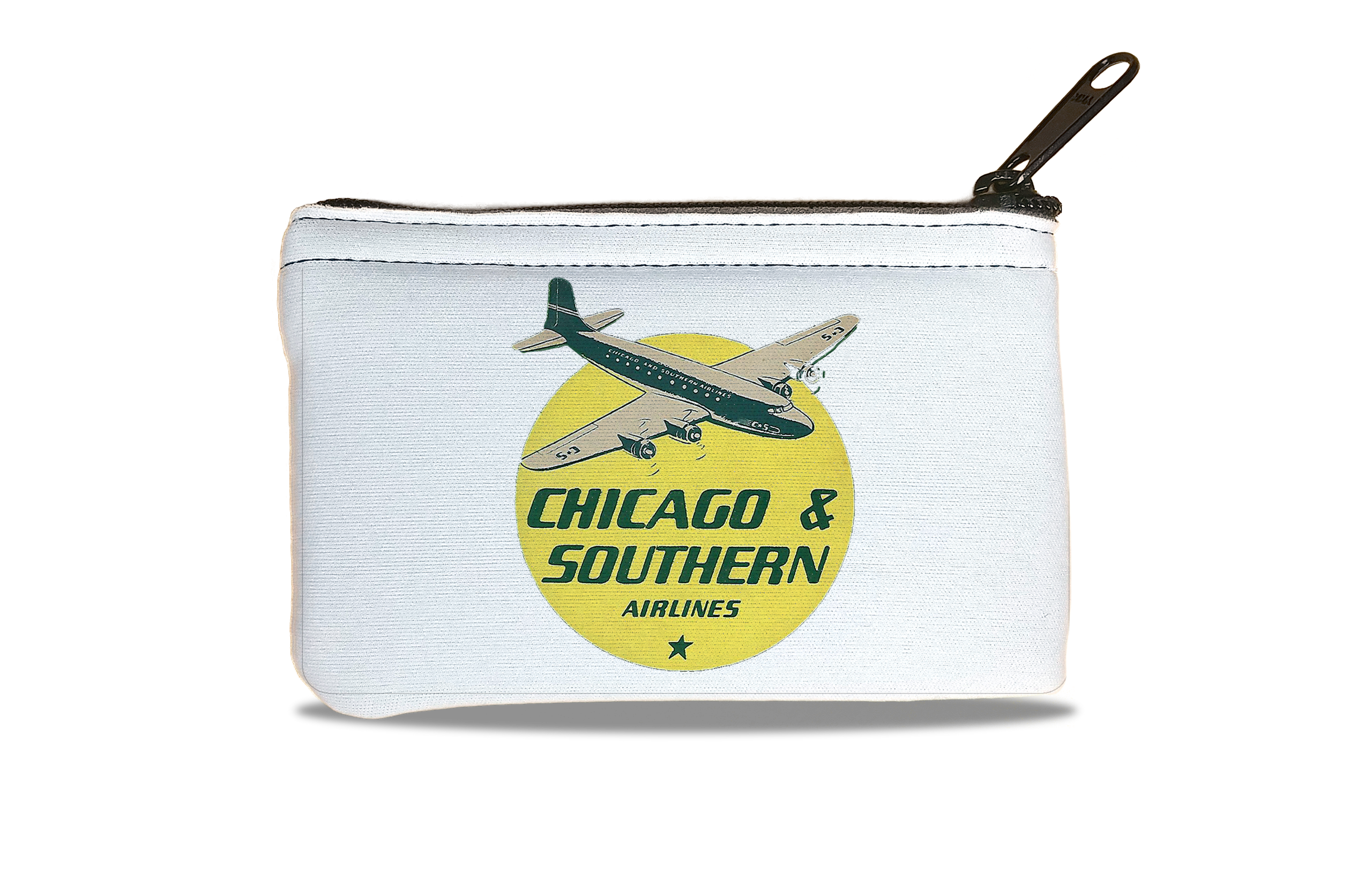 Chicago & Southern Airlines 1940's Bag Sticker Rectangular Coin Purse