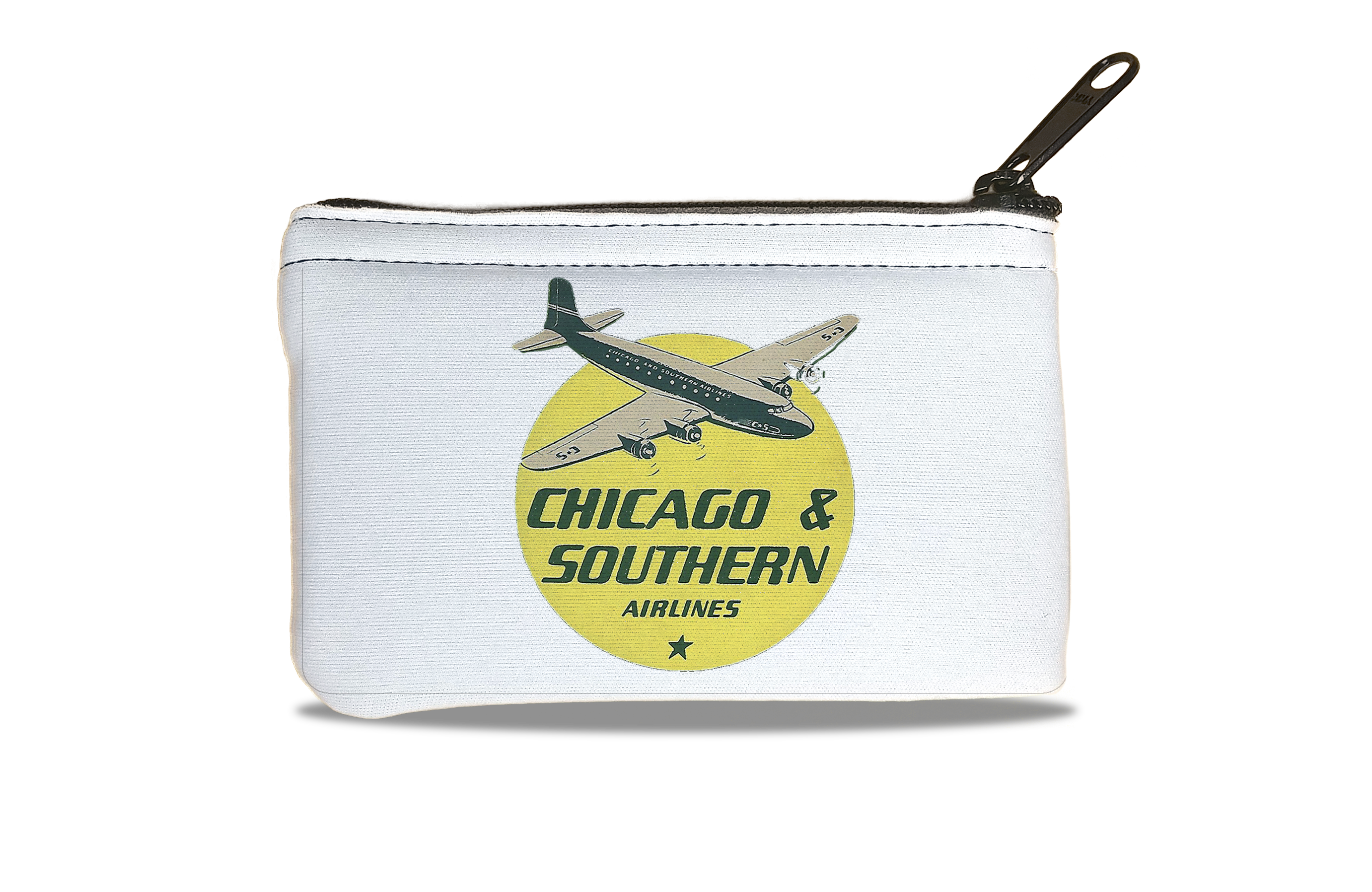 Chicago & Southern Airlines 1940's Bag Sticker Rectangular Coin Purse