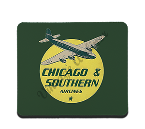 Chicago & Southern Airlines 1940's Timetable Rectangular Mousepad