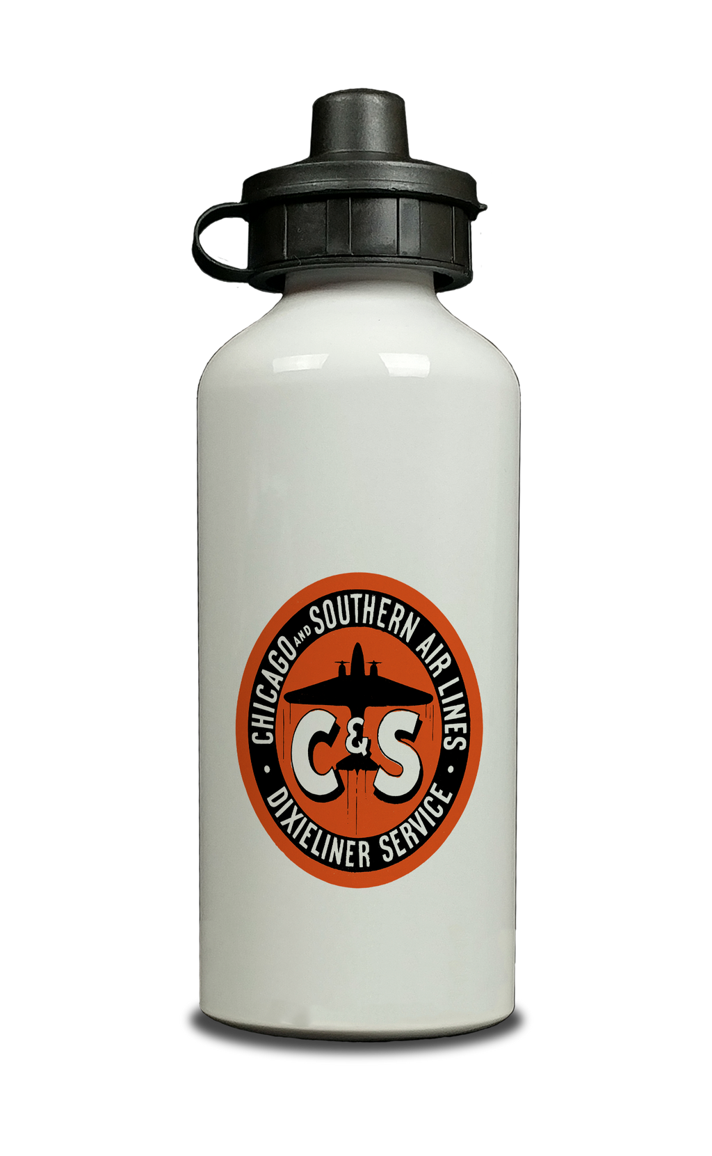 Chicago & Southern Air Lines Vintage 1940's Aluminum Water Bottle