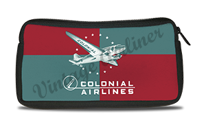 Colonial Airlines Vintage 1940's Bag Sticker Travel Pouch