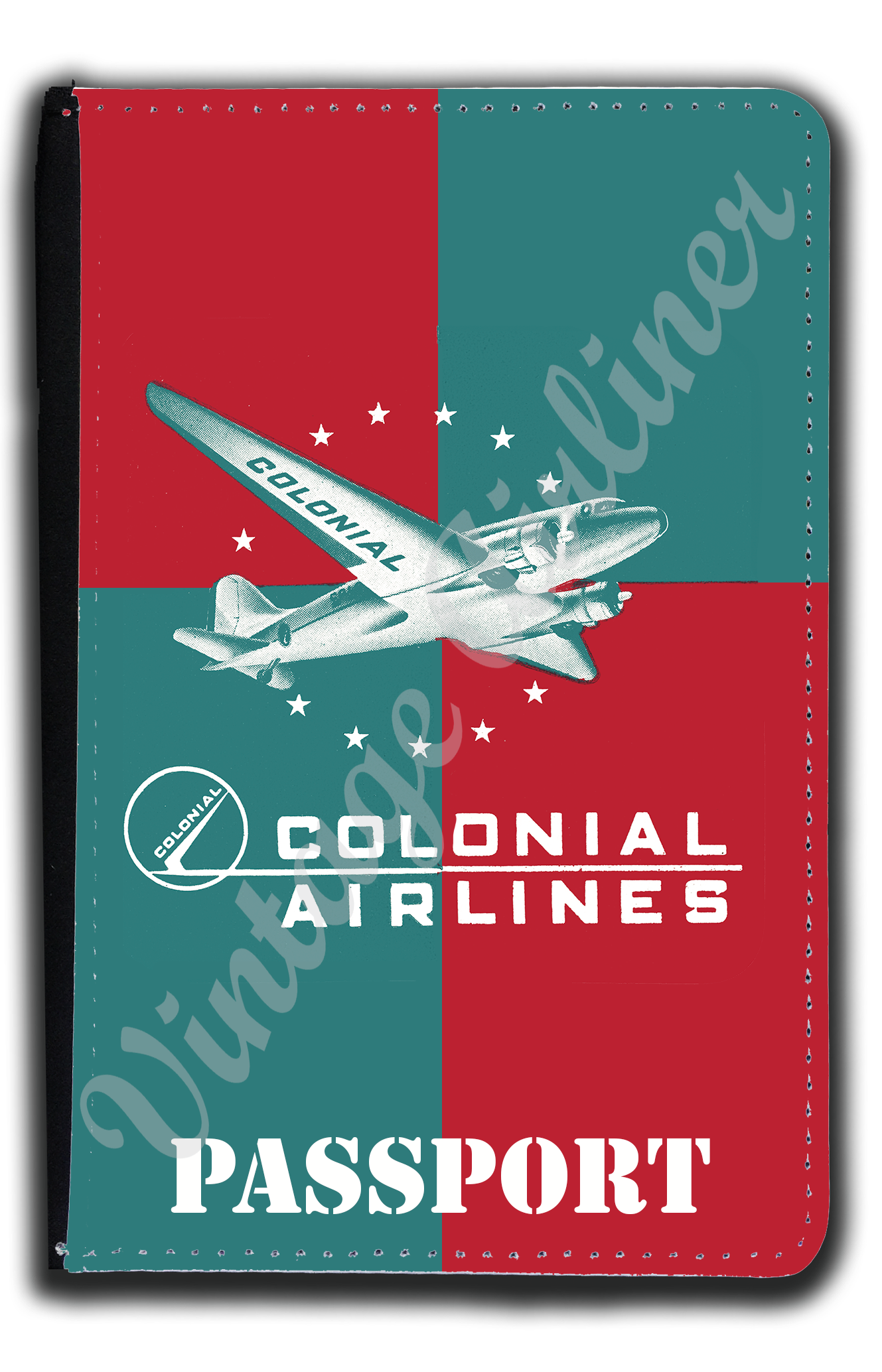 Colonial Airlines Bag Sticker Passport Case