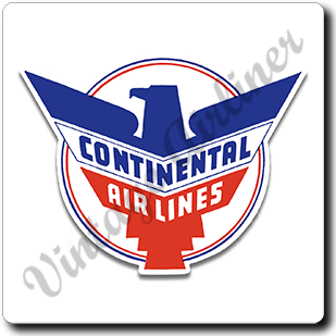 Continental Vintage Eagle Logo Square Sandstone Coaster