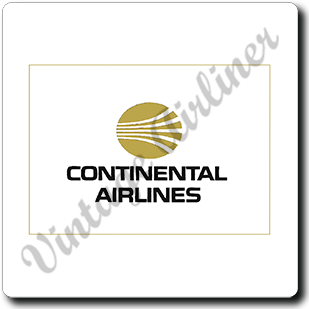 Continental Airlines 1970's Logo Square Sandstone Coaster