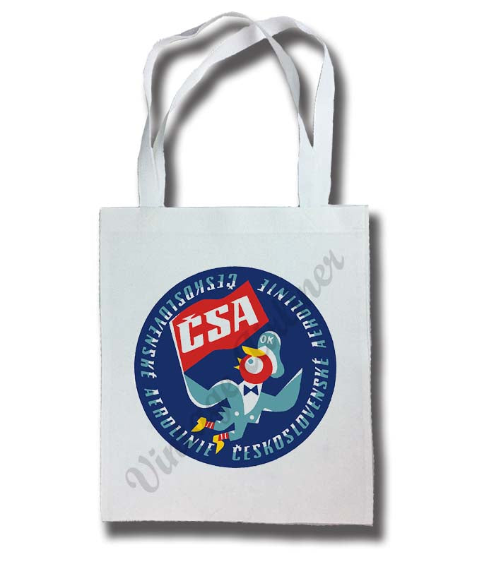 Czech Airlines (CSA) 1960's Vintage Tote Bag