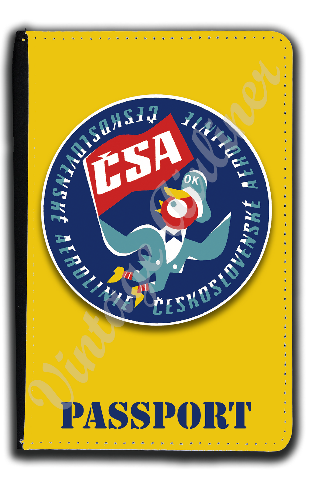 Czech Arlines CSA Bag Sticker Passport Case