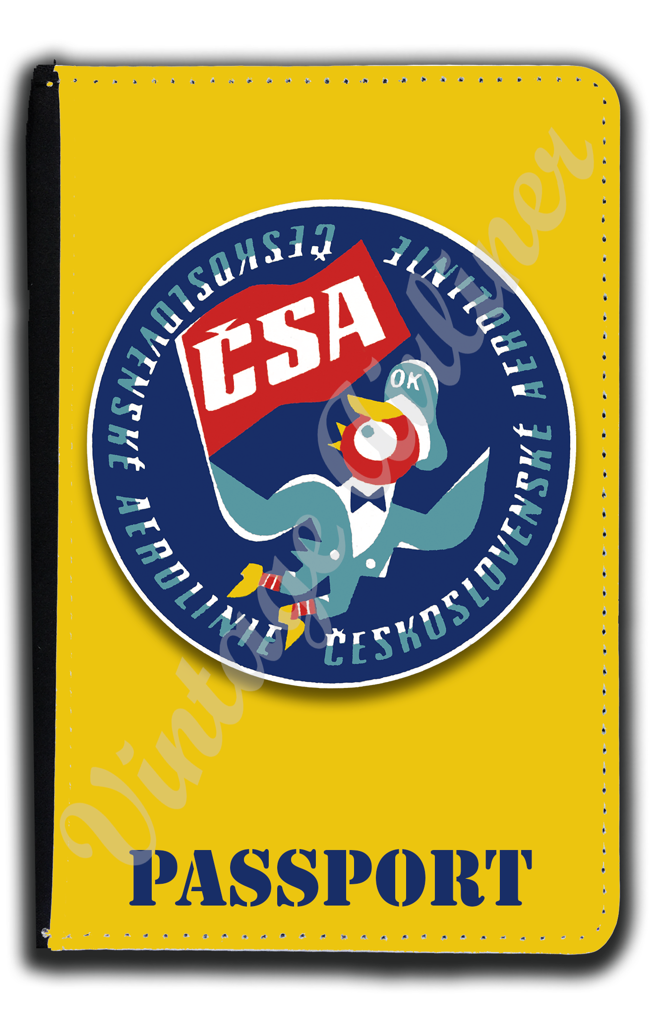 Czech Arlines CSA Bag Sticker Passport Case