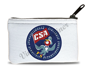 Czech Airlines (CSA) Vintage Bag Sticker Rectangular Coin Purse
