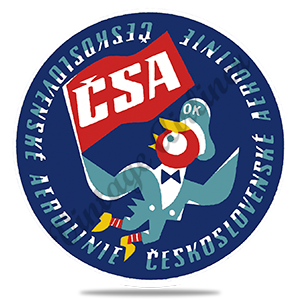 Cubana Airlines Vintage Bag Sticker Round Sandstone Coaster