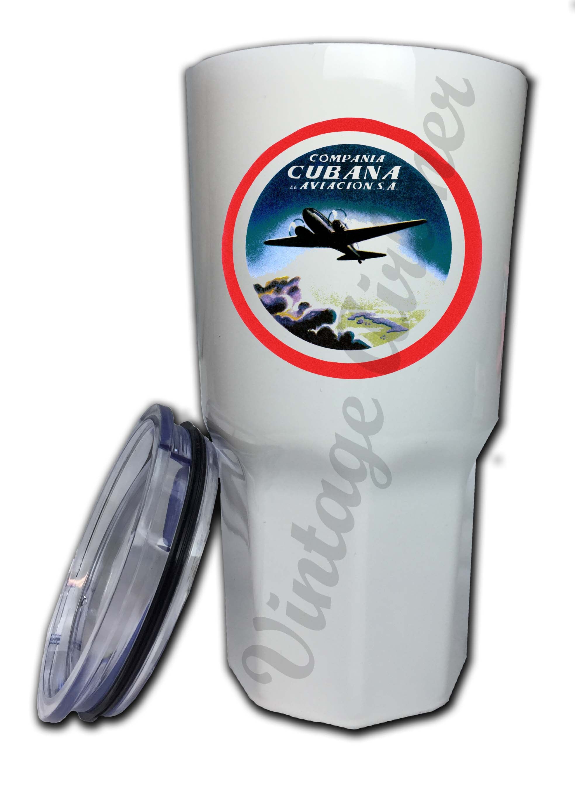 Cubana Airlines 1930's Bag Sticker Tumbler