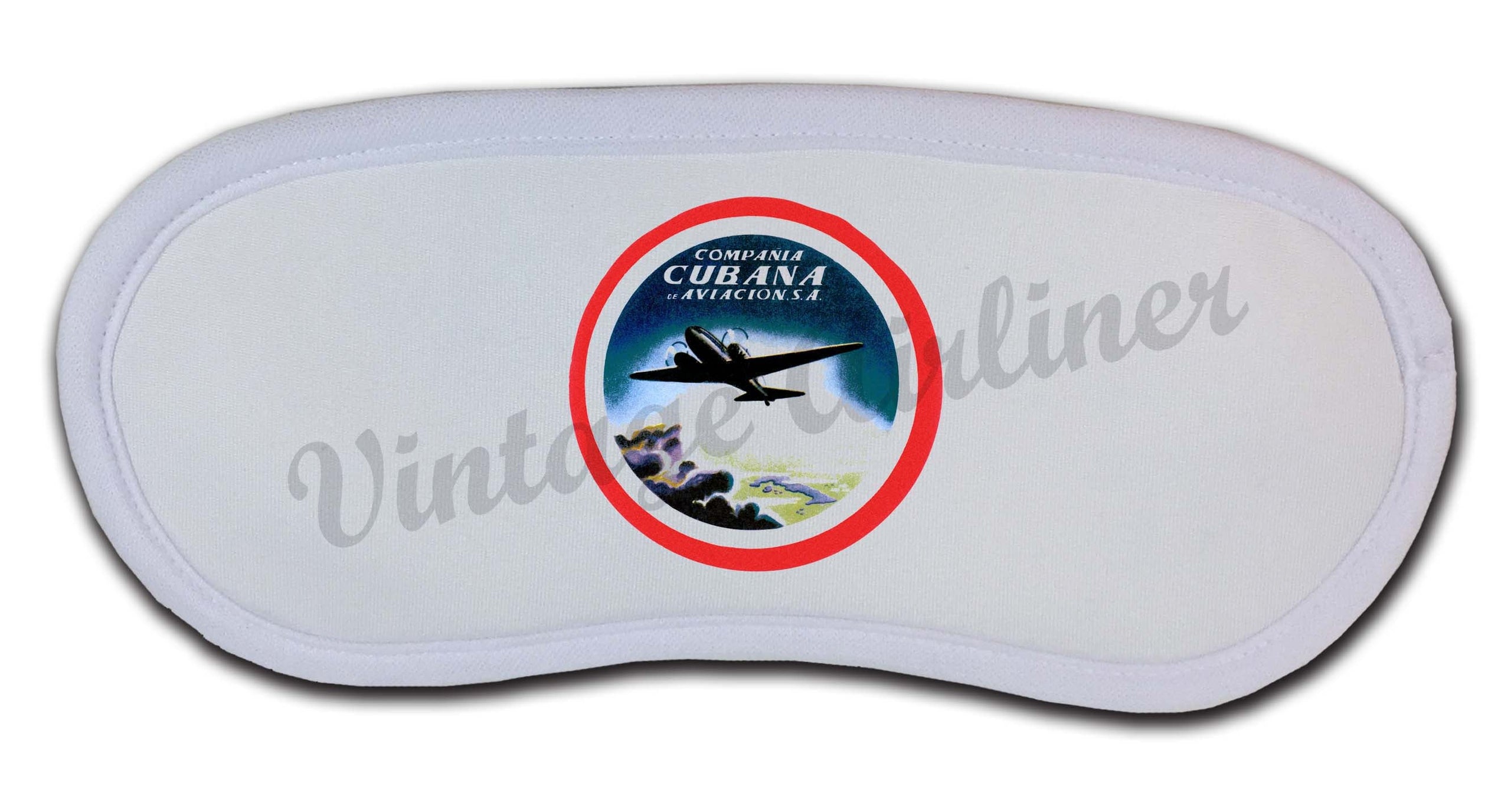 Cubana Airlines 1930's Vintage Bag Sticker Sleep Mask
