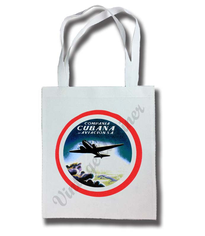Cubana Airlines 1930's Vintage Tote Bag