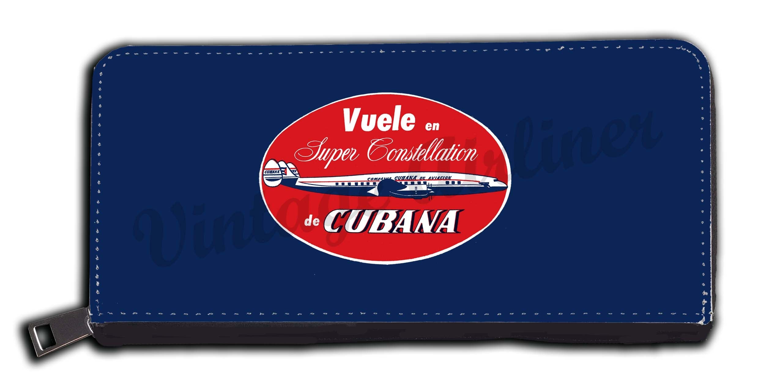 Cubana Airlines 1950's Vintage Bag Sticker Wallet