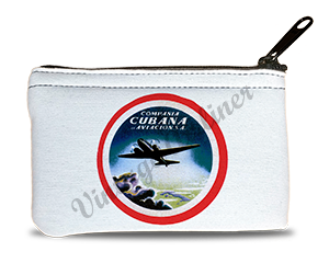 Cubana Airlines 1930's Vintage Bag Sticker Rectangular Coin Purse