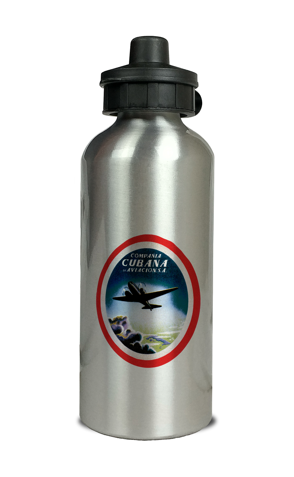 Cubana Airlines 1930's Vintage Aluminum Water Bottle