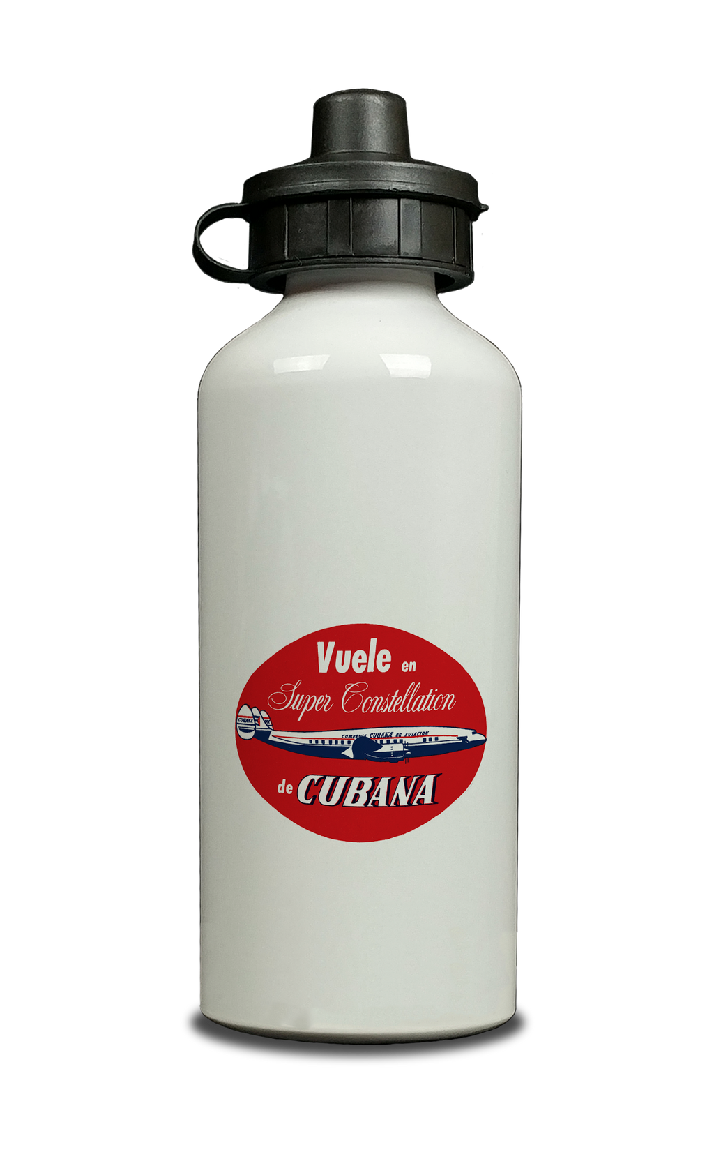 Cubana Airlines 1950's Vintage Aluminum Water Bottle