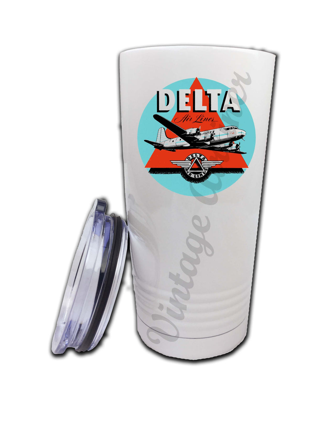 Delta Air Lines 1950's Light Blue Bag Sticker Tumbler