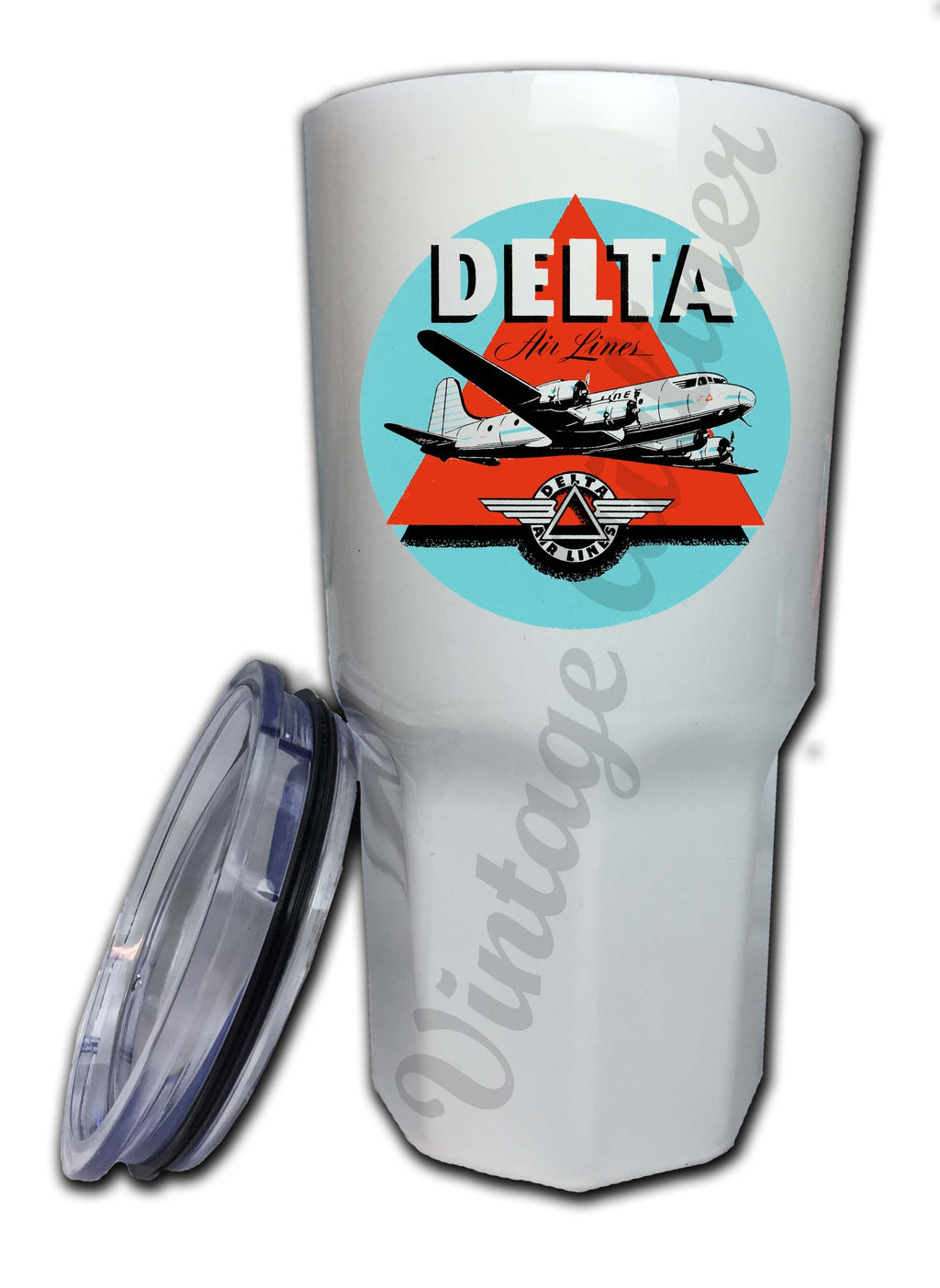 Delta Air Lines 1950's Light Blue Bag Sticker Tumbler
