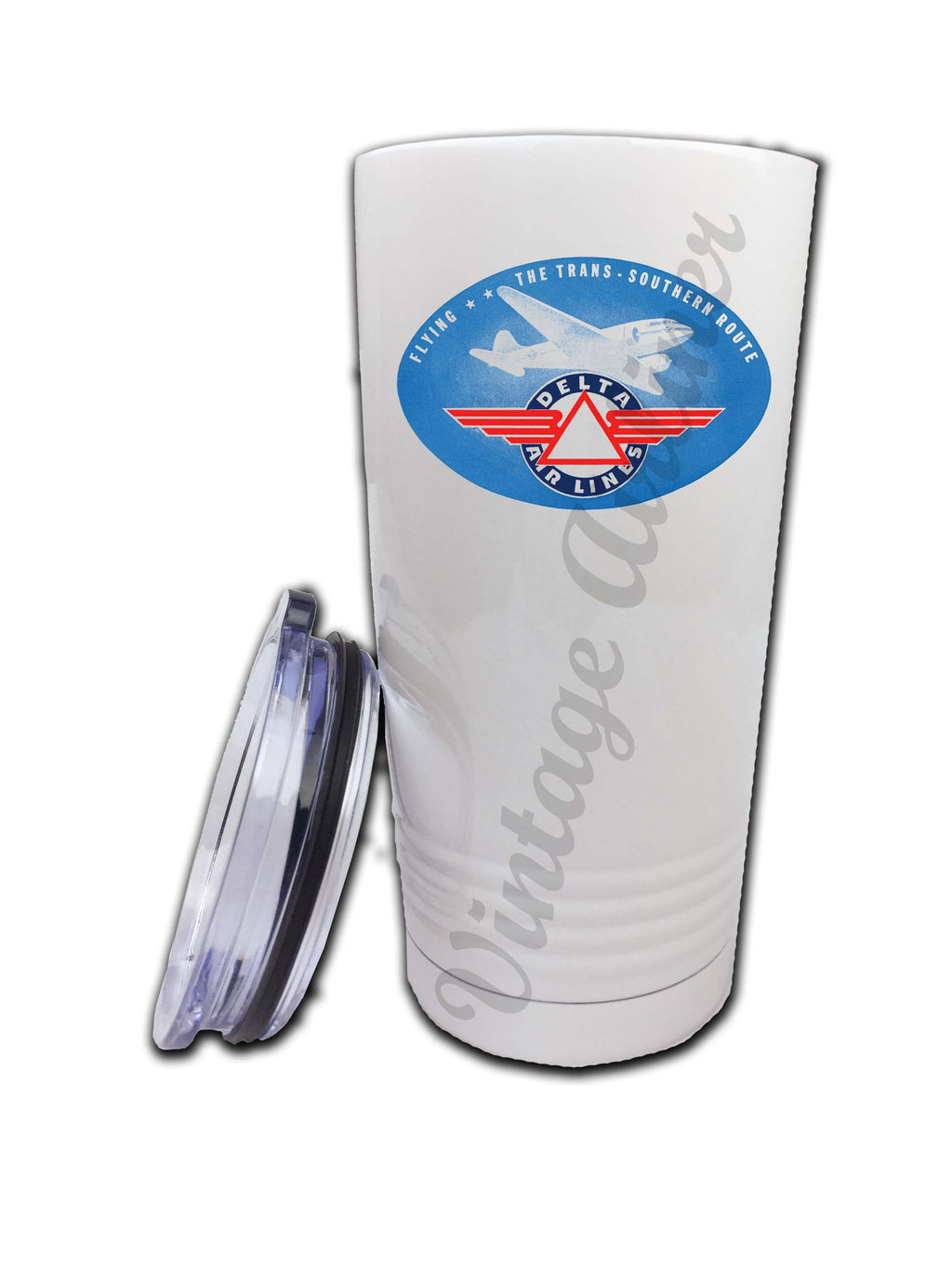 Delta Air Lines Vintage 1930's Bag Sticker Tumbler