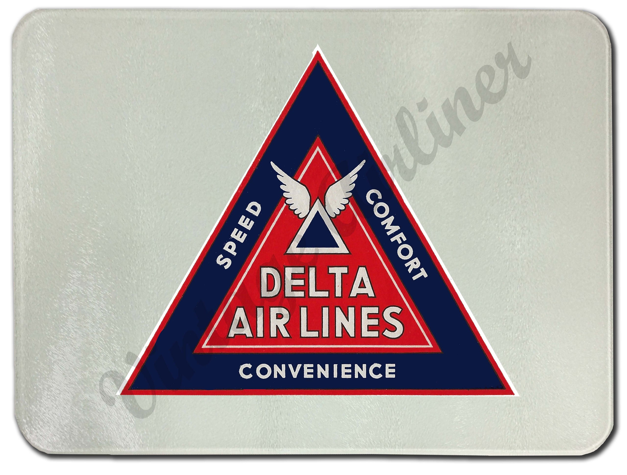 Delta Air Lines Glass Cutting Board