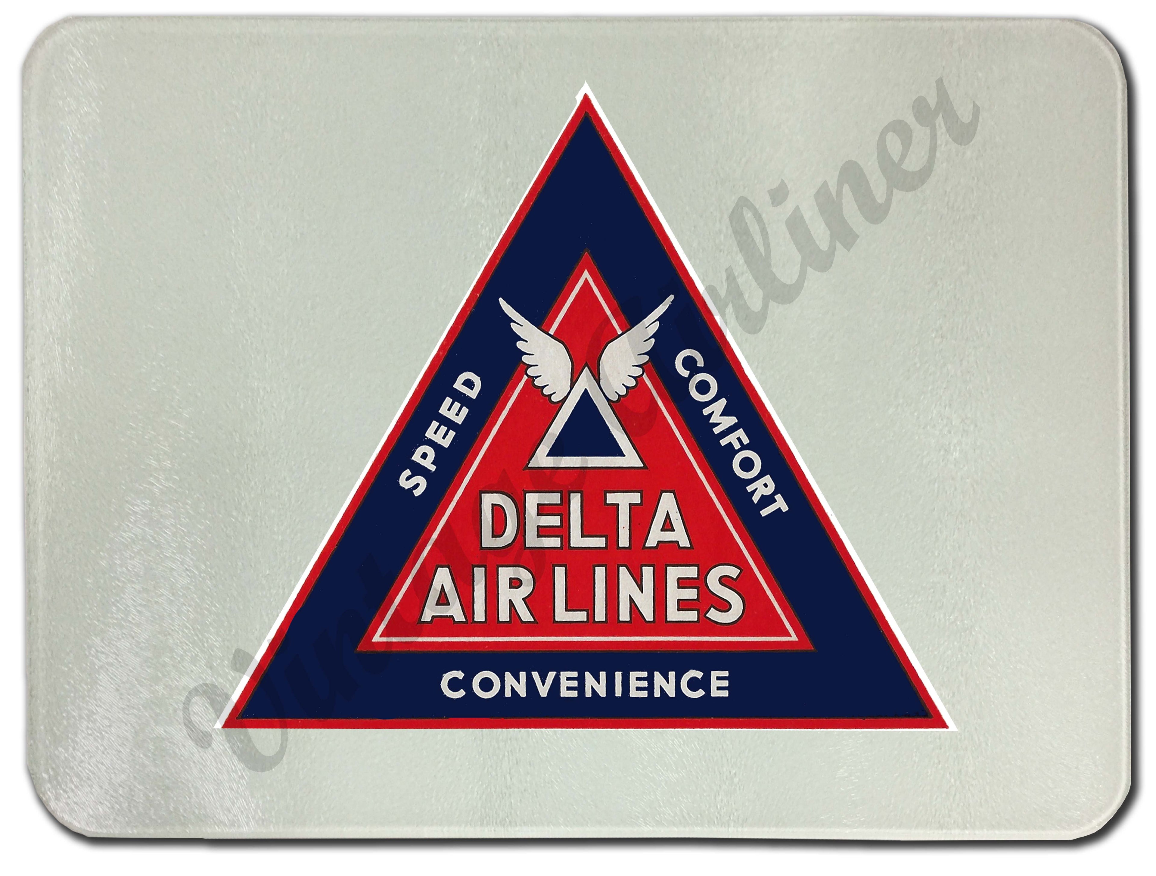 Delta Air Lines Glass Cutting Board