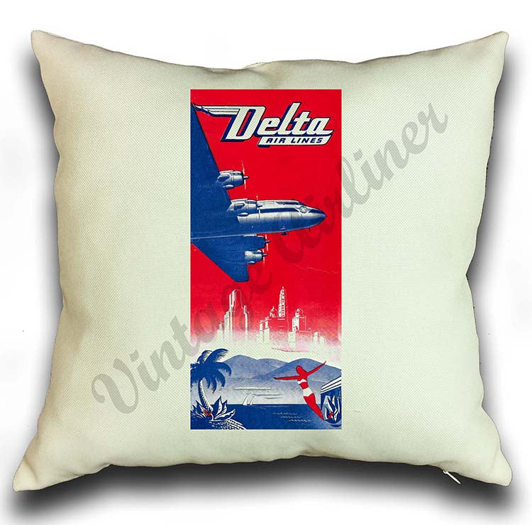 Delta Air Lines Pillow Case Cover