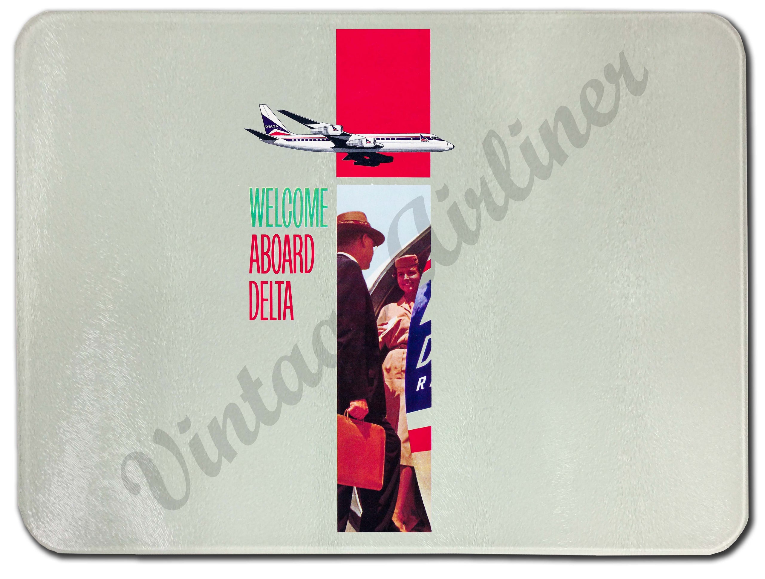 Delta Air Lines Glass Cutting Board