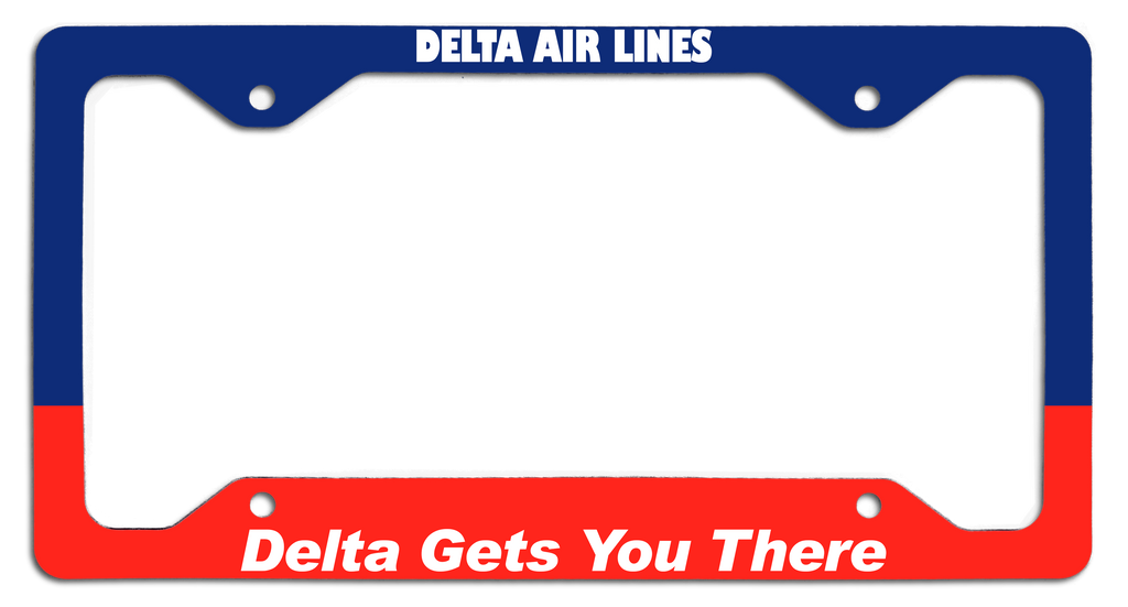 Delta Air Lines - Delta Gets You There - License Plate Frame