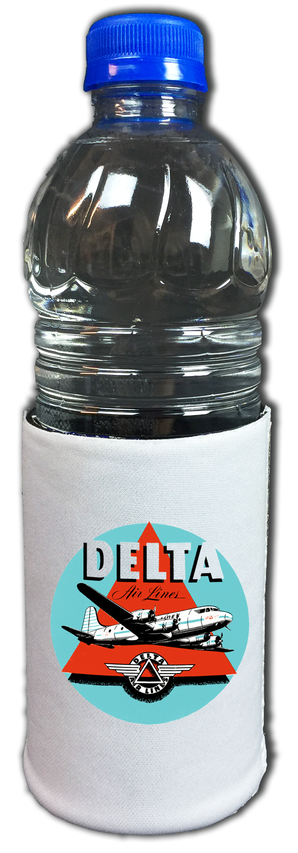 Delta Air Lines Vintage 1950's Light Blue Bag Sticker Beverage Wrap