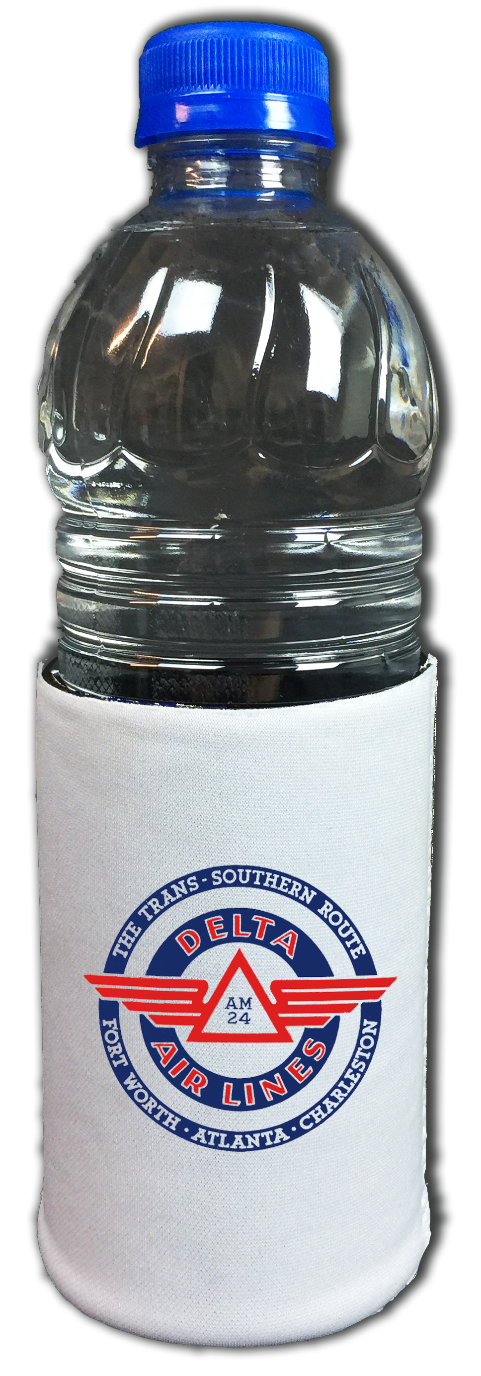 Delta Air Lines Vintage Trans-Southern Route Blue Bag Sticker Beverage Wrap
