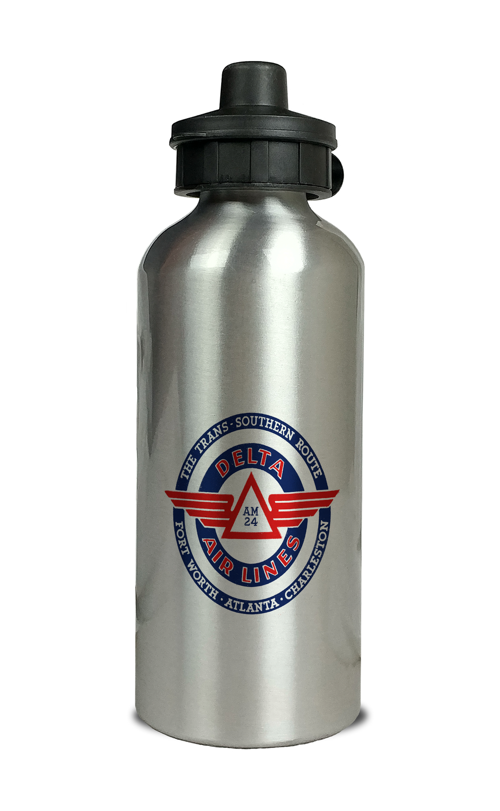 Delta Air Lines Vintage Trans-Southern Route Blue Aluminum Water Bottle