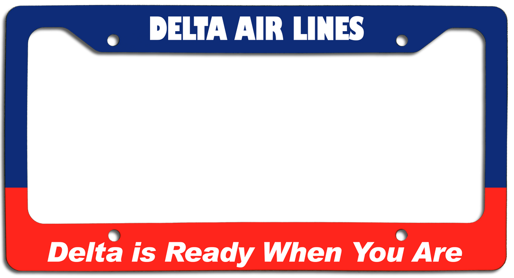 Delta Air Lines - Delta Is Ready When You Are - License Plate Frame