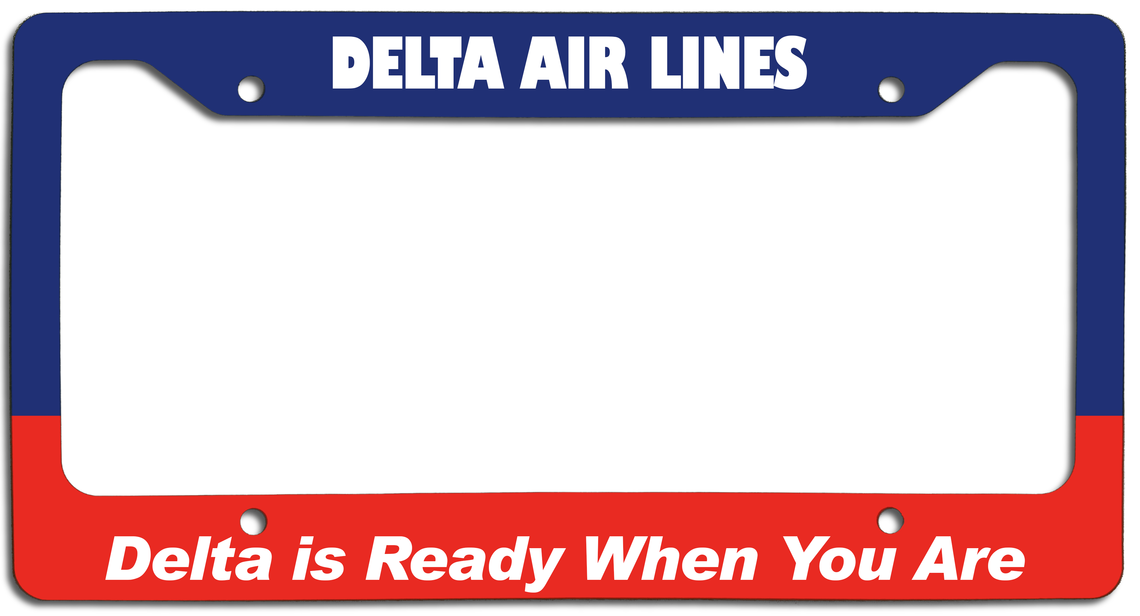 Delta Air Lines - Delta Is Ready When You Are - License Plate Frame