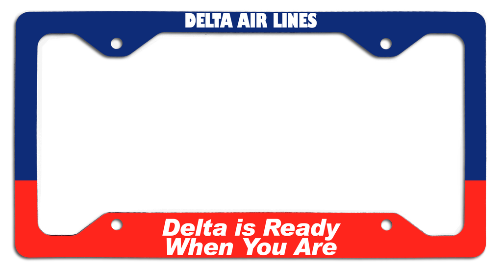 Delta Air Lines - Delta Is Ready When You Are - License Plate Frame